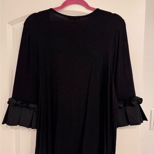 Black Ruffle Sleeve Top